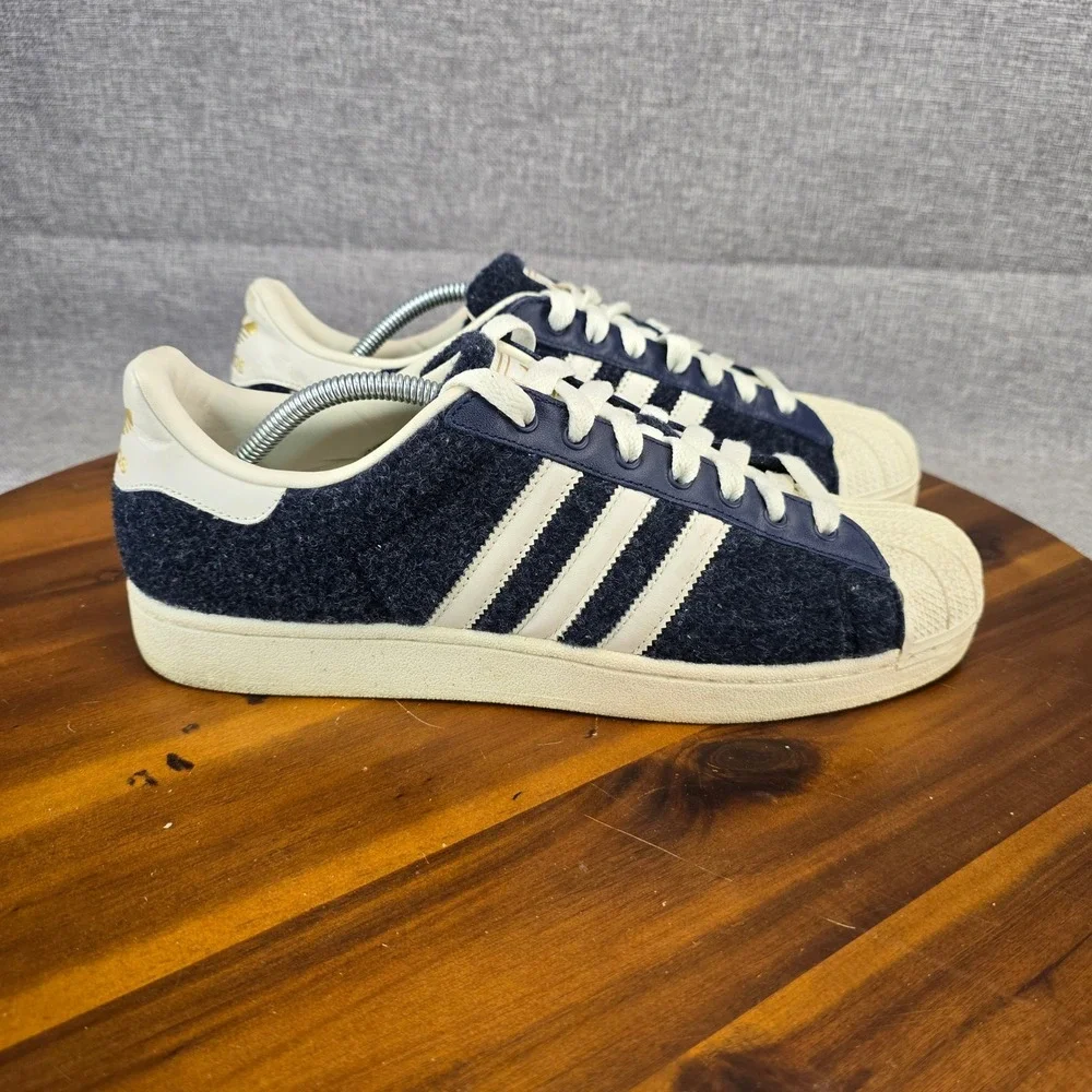 Adidas Superstar 80s PrimaLoft Navy Blue Wool Felt Shell Toe Mens 10.5 M20732